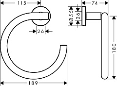 Полотенцедержатель кольцо Hansgrohe Logis Universal 41724000