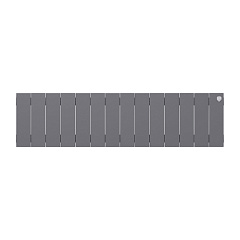 Биметаллический секционный радиатор отопления Royal Thermo PianoForte Silver Satin 200 / 14 секций