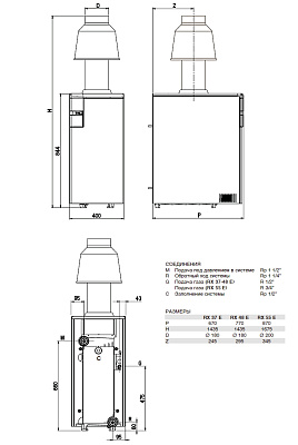 Напольный газовый котел отопления Sime RX 37 E