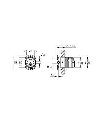 Универсальная встраиваемая часть Grohe Rainshower 26483000
