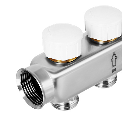 Коллектор HOOBS , термостатическими клапанами, 1 х 3/4 -2 вых .