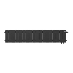 Биметаллический секционный радиатор отопления Royal Thermo PianoForte Noir Sable 200 / 18 секций нижнее правое подключение