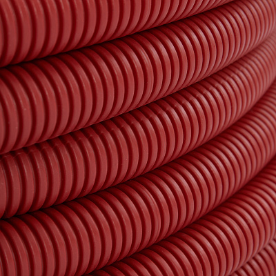 Кожух гофрированный HOOBS d 40 (35 х 40), для труб Dn32, цвет красный