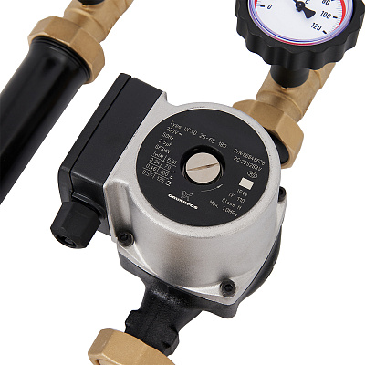 Насосная группа HOOBS , DN25 (1 вр х 1 1/2 нр), с насосом GRUNDFOS UPSO25-65