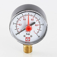 Манометр VALTEC VT.TM50 Dy 50 с нижним подключением 1/4 , 0-10 бар (для самоочищающегося фильтра)