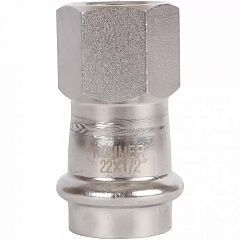 Переходник Rommer пресс 22х1/2, ВПр-ВР, нержавеющая сталь