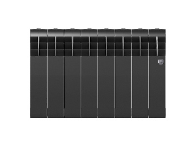 Биметаллический секционный радиатор отопления Royal Thermo Biliner 350 / Noire Sable / 8 секций