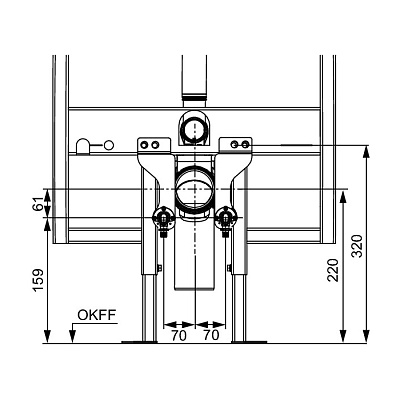 Монтажный комплект TECE TECEone для модуля TECEconstruct со смывным бачком Octa, 8 см