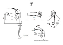 Смеситель для биде Bravat FIT F3135188CP-RUS