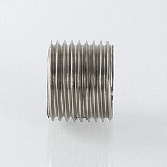 Футорка VALTEC под шестигранник 1/2х3/8 дюйма внутренняя-наружная резьба, никелированная латунь