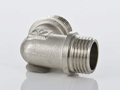 Угольник VALTEC 1/2 наружная резьба, 90 градусов, никелированная латунь