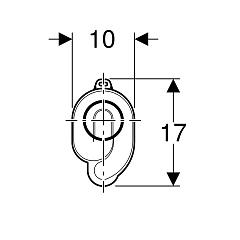 Сифон для писсуара Geberit горизонтальный выпуск d 50 мм