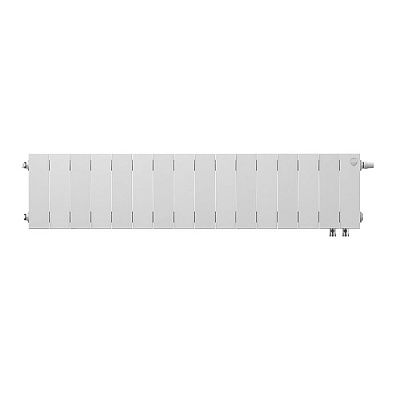 Биметаллический секционный радиатор отопления Royal Thermo PianoForte Bianco Traffico 200 / 16 секций нижнее правое подключение