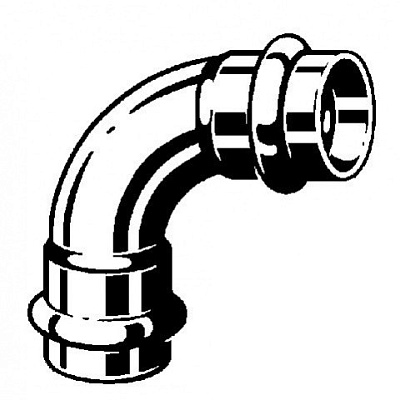 Отвод 90 медный Viega Profipress с SC-Contur d=12 (арт. 291 648)