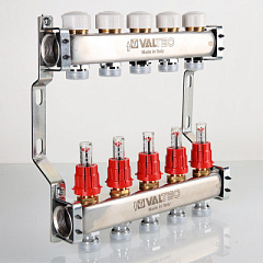 Блок коллекторный VALTEC с расход. 1х4 вых Евроконус 3/4