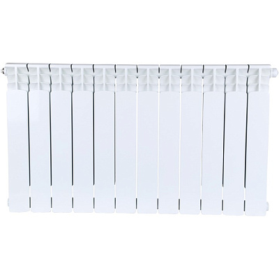 Биметаллический секционный радиатор отопления Stout Space Ventil 500 / 12 секций (нижнее правое)