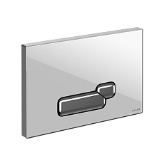 Кнопка смыва Cersanit ACTIS, стекло, белый глянцевый, универсальная