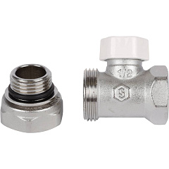 Клапан ручной Stout запорно-балансировочный прямой 1/2 дюйма (с доп.уплотнением)