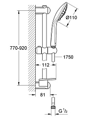 Душевой гарнитур Grohe Euphoria 110 Massage 27226001