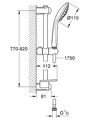 Душевой гарнитур Grohe Euphoria 110 Massage 27226001