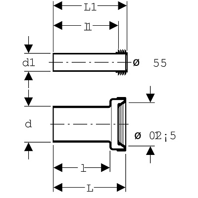 Присоединительный комплект Geberit с уплотн. кольцом для подвесного унитаза, длина 18,5 см d 90 мм