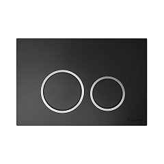 Комплект TECE spring, панель смыва с круглыми кнопками, черный матовый