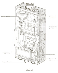 Настенный газовый конденсационный котел отопления Navien NCB 700-35K двухконтурный