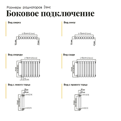 Стальной трубчатый радиатор отопления SOLIRA ELIS 2090
