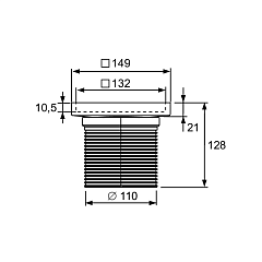 Основа для плитки TECE TECEdrainpiont S plate, 150 x 150 мм, в стальной рамке
