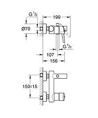 Смеситель для ванны Grohe Concetto 32211001