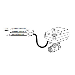 Шаровый кран Neptun с электроприводом Bugatti Pro 12B-3/4