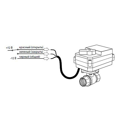 Шаровый кран Neptun с электроприводом Bugatti Pro 12B-1/2