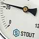 Термометр Stout биметаллический с погружной гильзой 50 мм , D100 мм, 0...120, 1/2
