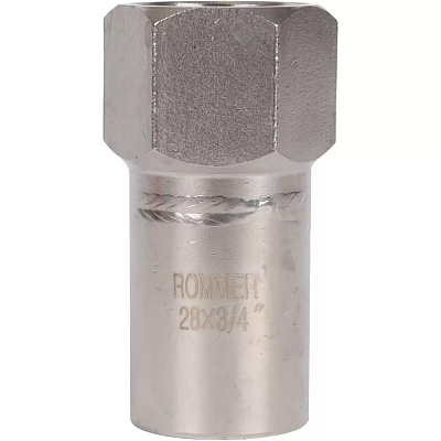 Вставка Rommer переходная пресс 28х3/4, НПр-ВР, нержавеющая сталь