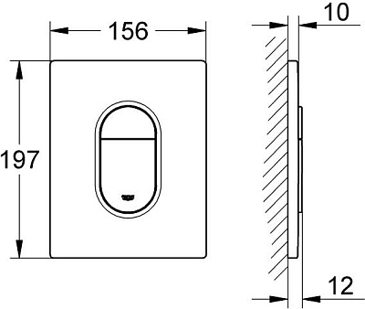 Кнопка смыва Grohe Arena Cosmopolitan 38844SH0 белая