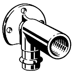 Водорозетка медная Viega Sanpress с SC-Contur d=15 (арт. 116 552)