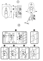 Встраиваемый смеситель Bravat Eler FB848238CP-3-RUS