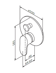 Встраиваемый смеситель AM.PM Like F8085000