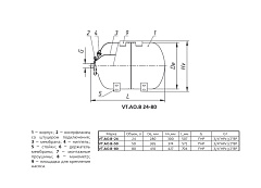 Расширительный бак VALTEC VT.AO.B 24л, для системы горячего водоснабжения