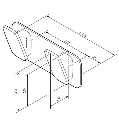 Крючок для полотенец AM.PM Inspire 2.0 двойной A50A35600