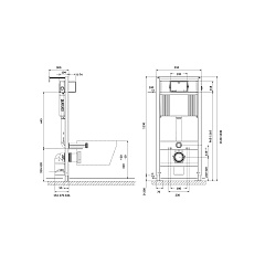 Инсталляция для унитазов Cersanit AQUA PRIME P 50Z пневматическая оцинкованная