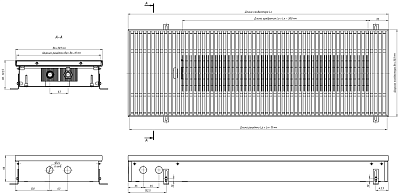 Внутрипольный конвектор с естественной конвекцией Eva KC.90.303.2000