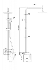 Душевая колонна Bravat Pure F6335369CP-A-RUS
