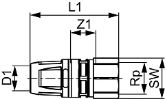 Соединение прямое с внутренней резьбой TECE 50 х 2, латунь