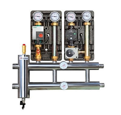 Распределительный коллектор с гидрострелкой ПроксиТерм GSK 25-2.1 60 кВт, 2+1 контура