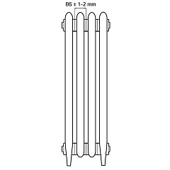 Чугунный радиатор отопления RETROstyle Bohemia R 800/220 (c узором) - 1 секция