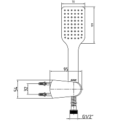 Душевой гарнитур E.C.A. Tiera 102117342