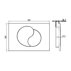 Клавиша смыва IDDIS универсальная, хром, гармония, Unifix, 002