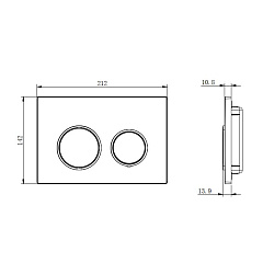 Панель смыва Акватек Small Белая ободок хром (клавиши круглые) для INS-0000018 с верхней кнопкой смыва