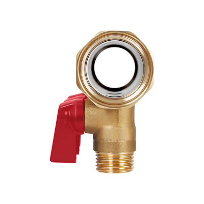 Коллектор HOOBS с шаровыми кранами, латунь, 3/4 х3х1/2 EK, красная ручка